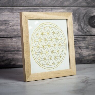 Cuadro Flor de la Vida con Nanopartículas de Oro